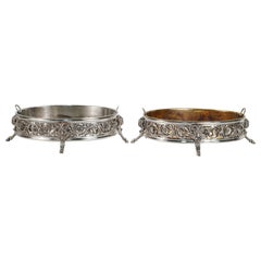 Pair of Antique Cardeilhac Paris French Silvered Bronze Centerpiece Bowls