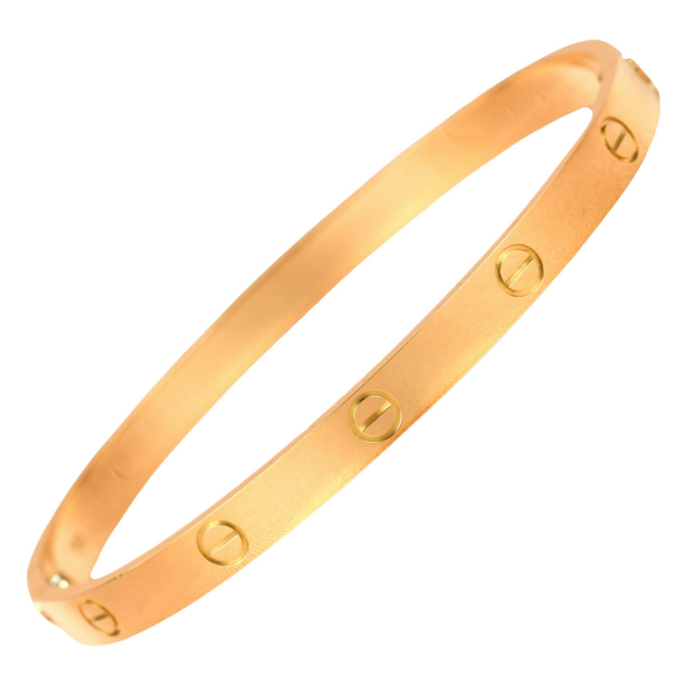 Cartier Love Size 19 Yellow Gold Bangle At 1stdibs Cartier Love