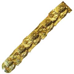 Björn Weckström Lapponia Rare Gold Modernist Link Bracelet with Original Case
