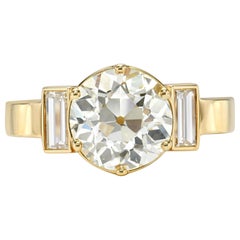 Handcrafted Isabel Old European Cut Diamond Ring by Single Stone