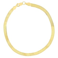 14k Yellow Gold Large Herringbone Bracelet