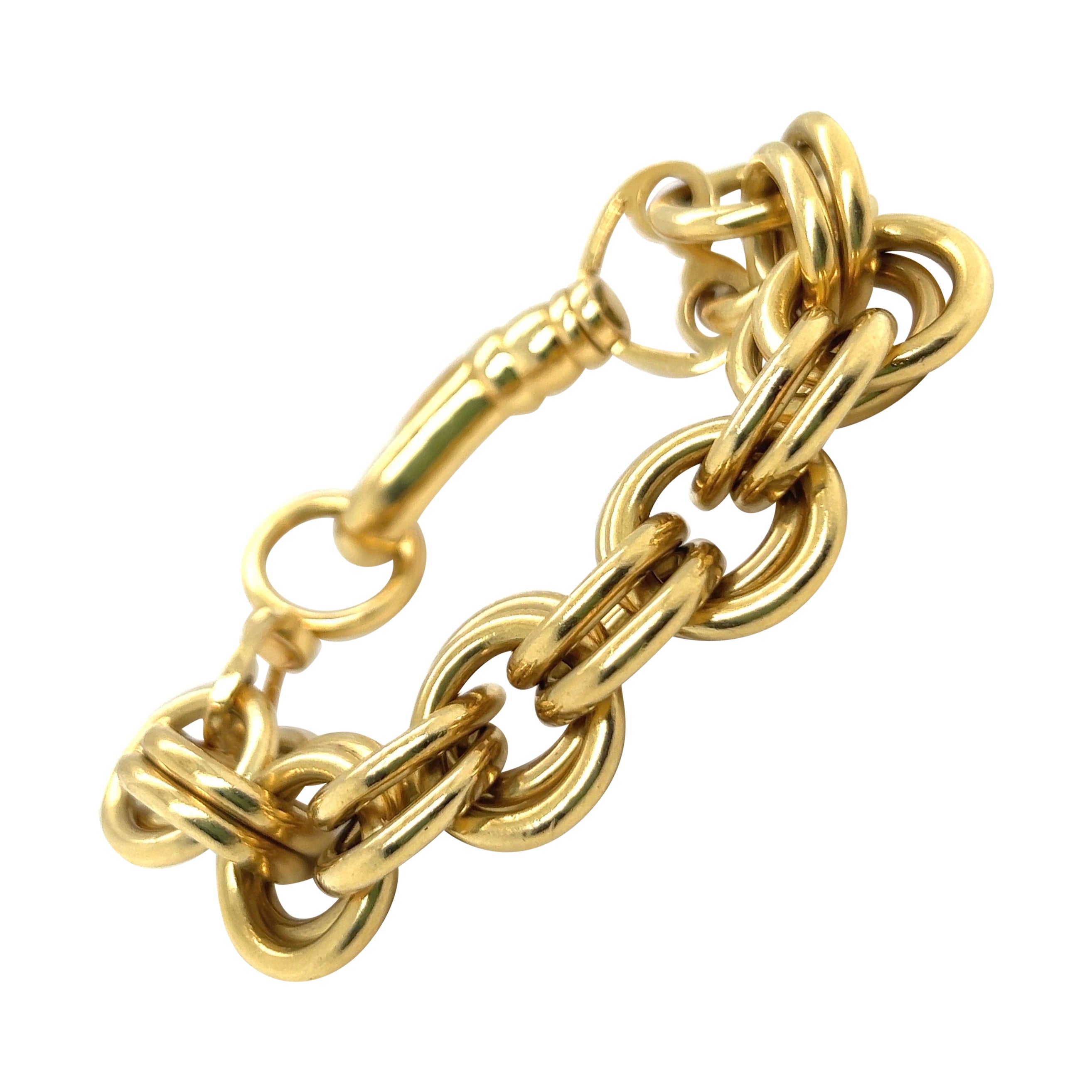 Tiffany & Co. Schlumberger Bull Swivel Bracelet in 18 Karat Yellow Gold For Sale