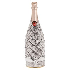 K-over Champagner, massives reines Silber, Kiefernholzkegel, 2019, Italien