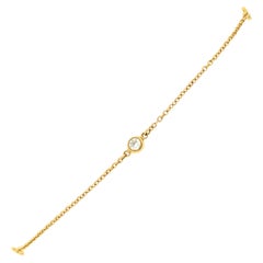 Tiffany & Co. Elsa Peretti Diamonds by the Yard 3 Stone Bracelet 18k Yellow Gold