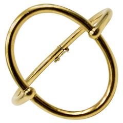 Impossibly Chic 1970s Gold Tube Bracelet 4