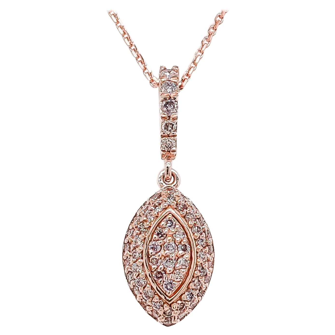 PINK CAVIAR 0.33ct Pink Diamond Pendant in 9ct White & Rose Gold main image 0