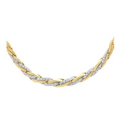 Vintage 0.62 Carat Diamond and 18k Yellow Gold Necklace
