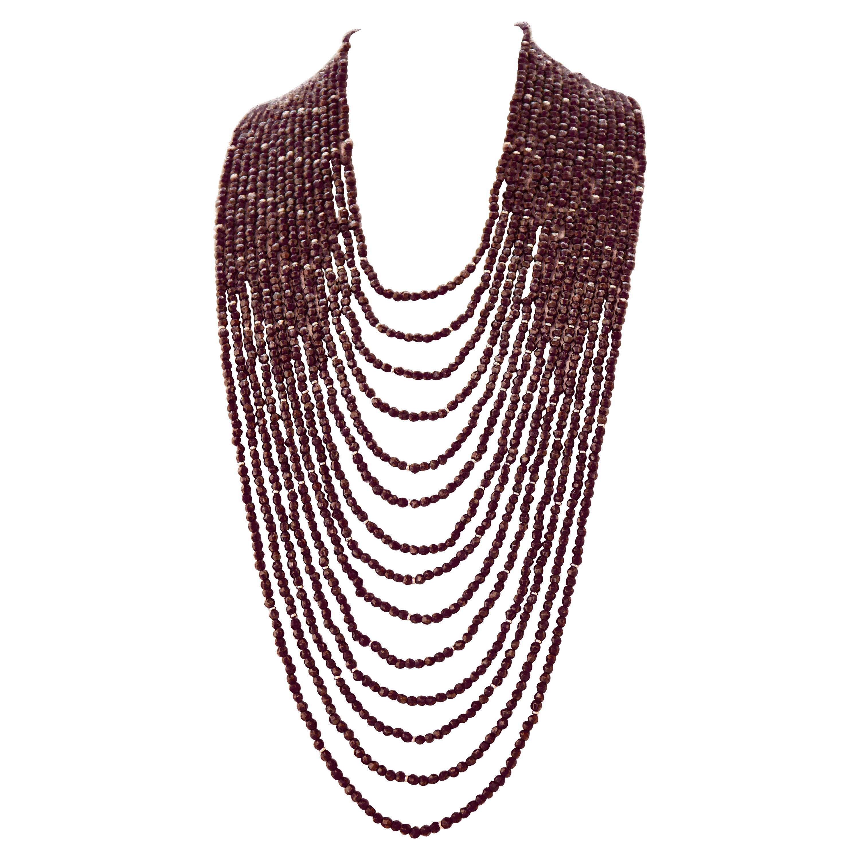 Garnets, Multi-Strands Necklace