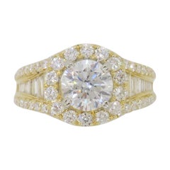 2.04CTW Diamond Engagement Ring in 14k Yellow Gold