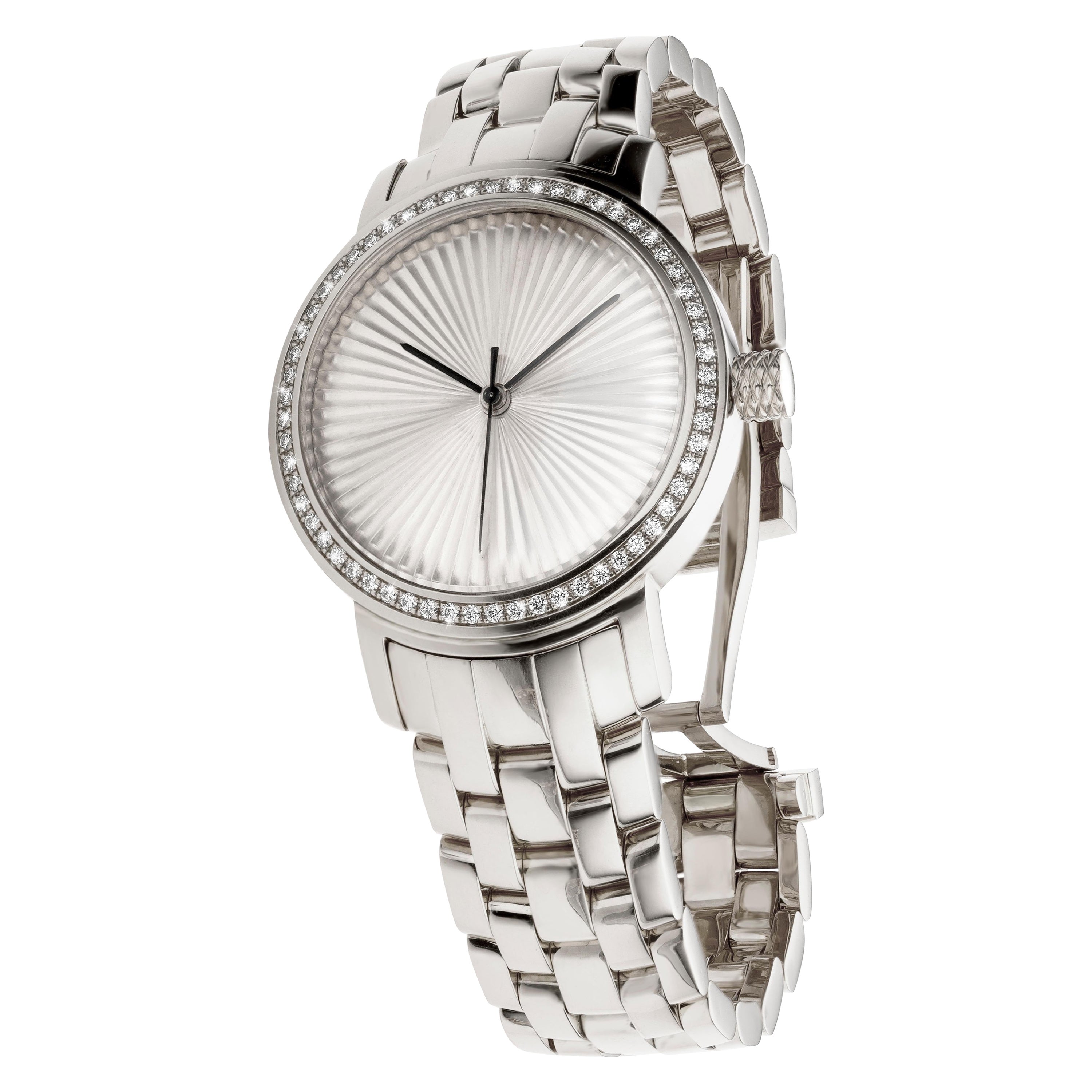 Cober “N°2” Ladies limited-edition White Gold with 60 Diamonds Wristwatch For Sale