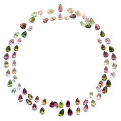 76.05 Carats Pear Tourmaline Layout Suite Faceted Cutstones Natural Gemstone