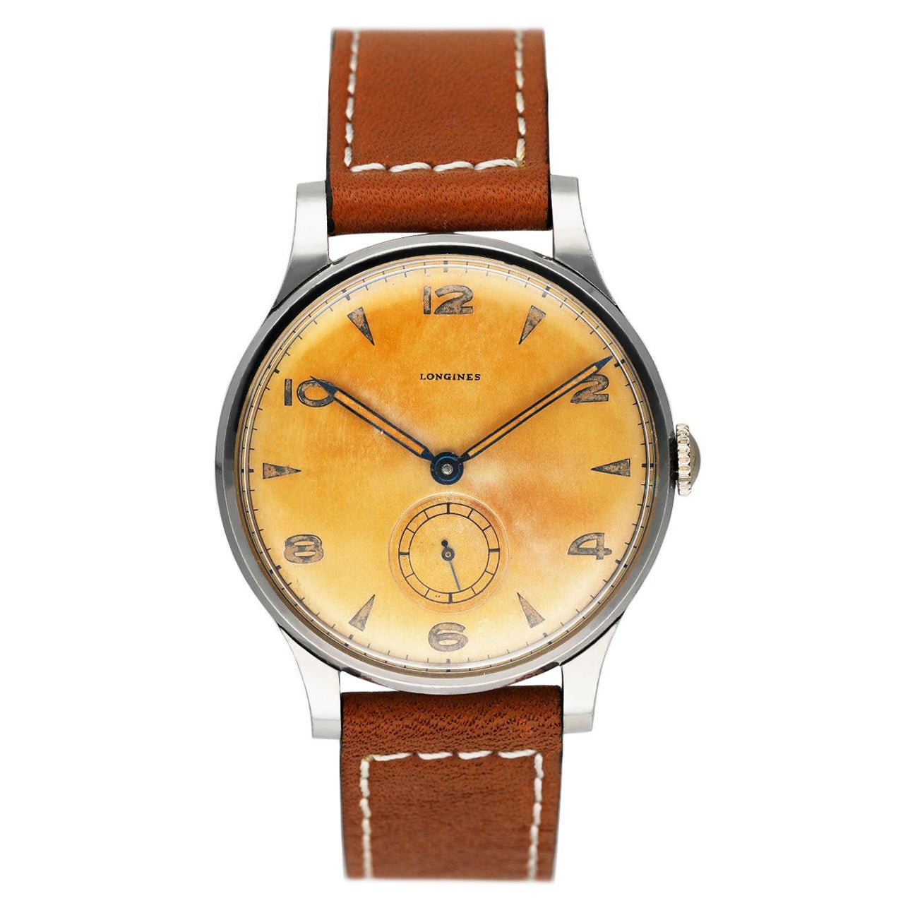 1950s Vintage Stainless Steel Back Mechanical Swiss Watch For Sale at ...