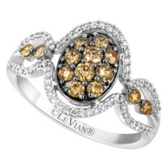 Ring featuring Chocolate Diamonds, Vanilla Diamonds Set in 14k Vanilla Gold