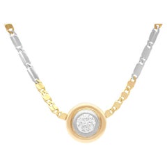 Retro 0.72 Carat Diamond and 18k Gold Pendant