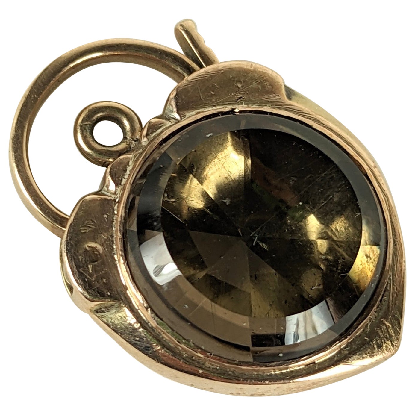 Early Victorian Foiled Gemstone Padlock For Sale