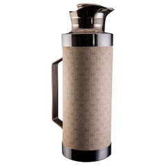 Retro Gucci Thermos with Gucci Canvas and Metal from the 1970s