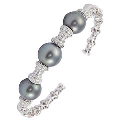 Tahitian Pearl Diamond Gold Bracelet