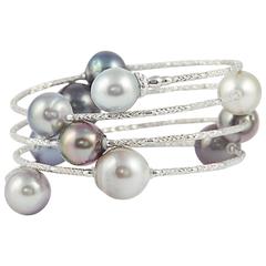 Tahitian Pearls Long Wrap Around Snake Bracelet at 1stDibs