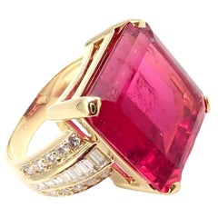H. Stern Diamant-Statement-Ring aus Gelbgold mit großem rosa Turmalin