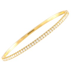 LB Exclusive 18Karat Yellow Gold 1.0Carat  Diamond Bangle Bracelet