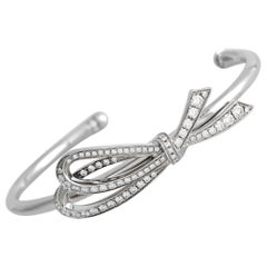 Tiffany & Co. 18Karat White Gold Diamond Bow Bracelet