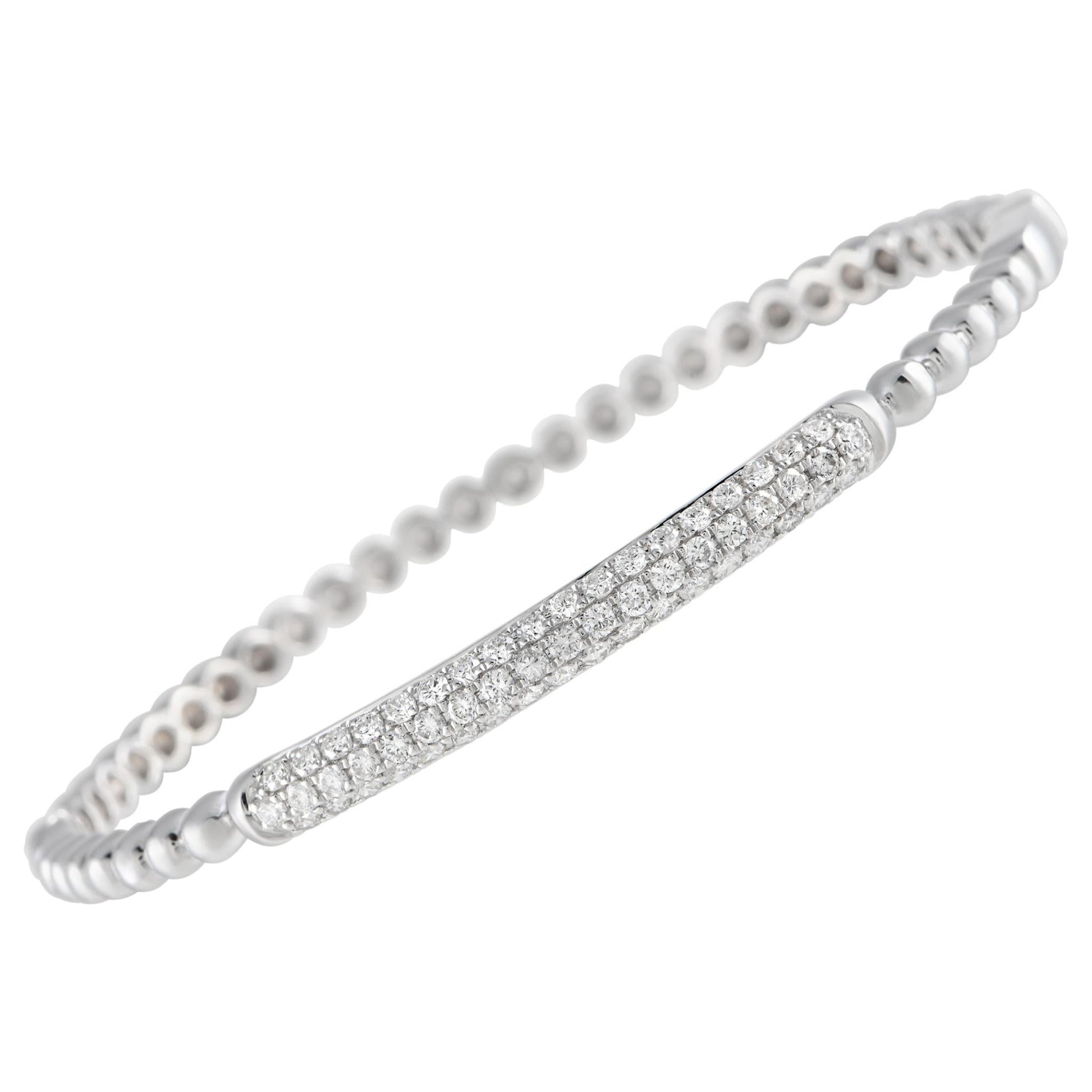 LB Exclusive 18k White Gold 1.06 Carat Diamond Bracelet