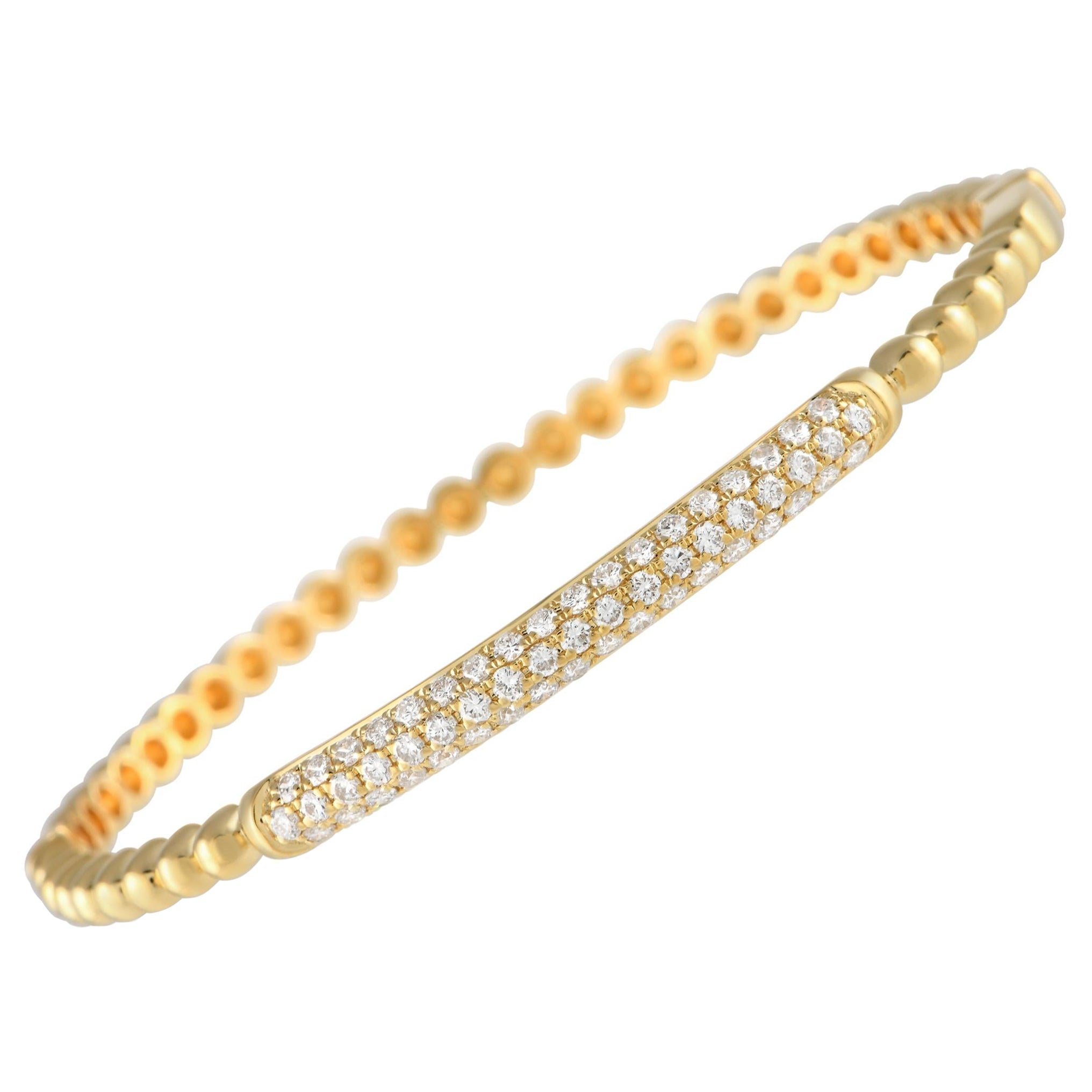 LB Exclusive 18Karat Yellow Gold 1.06Carat Diamond Bracelet For Sale