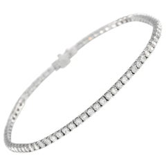 LB Exclusive 14Karat White Gold 3.23Carat Diamond Tennis Bracelet