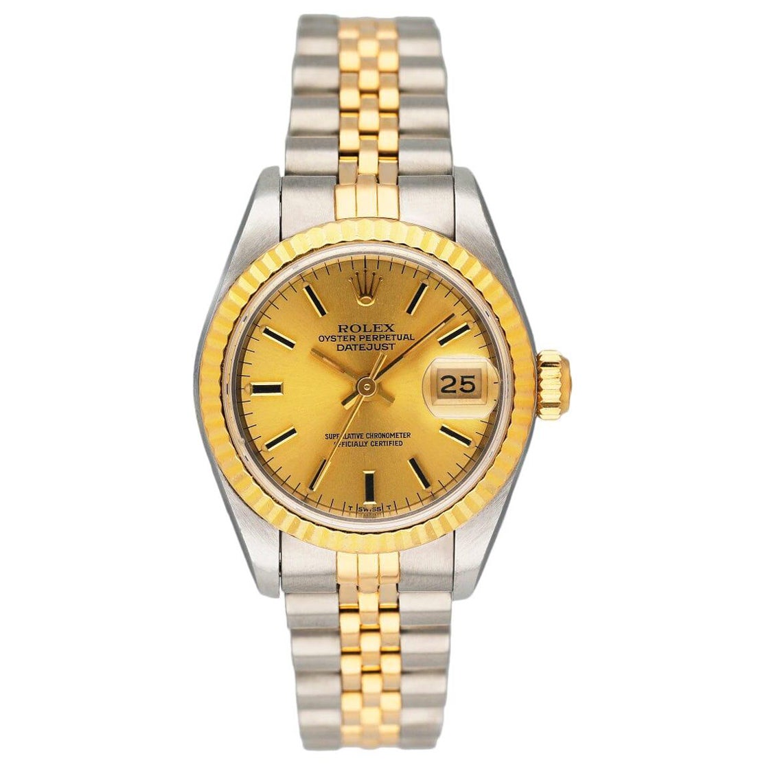 Rolex Datejust 69173 Diamond Dial Ladies Watch Box and Papers at