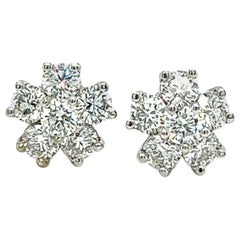 Boucles d'oreilles en diamant naturel de 2,25 carats