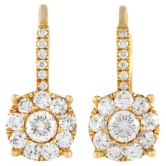 Lb Exclusive 18k Yellow Gold 1.0 Carat Diamond Drop Earrings