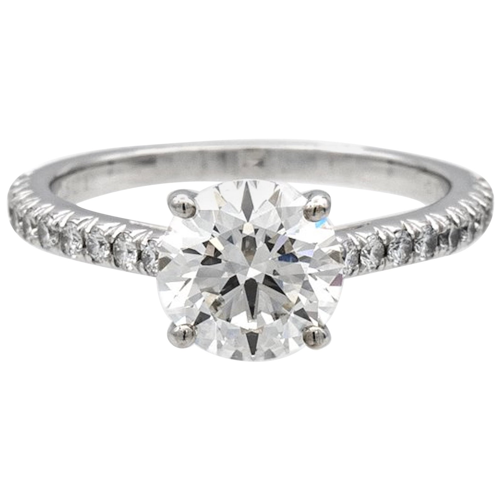 Tiffany & Co. Platinum Novo Round Diamond Engagement Ring 1.31 Carat Tw I IF