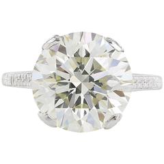 5.60 Carats Brilliant Cut Diamond Platinum Ring