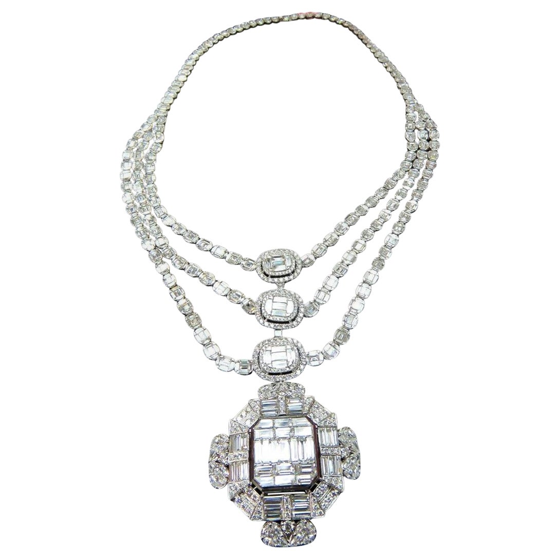 NEU $366, 747 Seltene Fancy 18 Karat Gold Wunderschöne 40CT Diamant-Tropfen-Halskette
