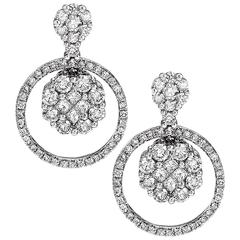 Classic Diamond Gold Cluster Earrings 7