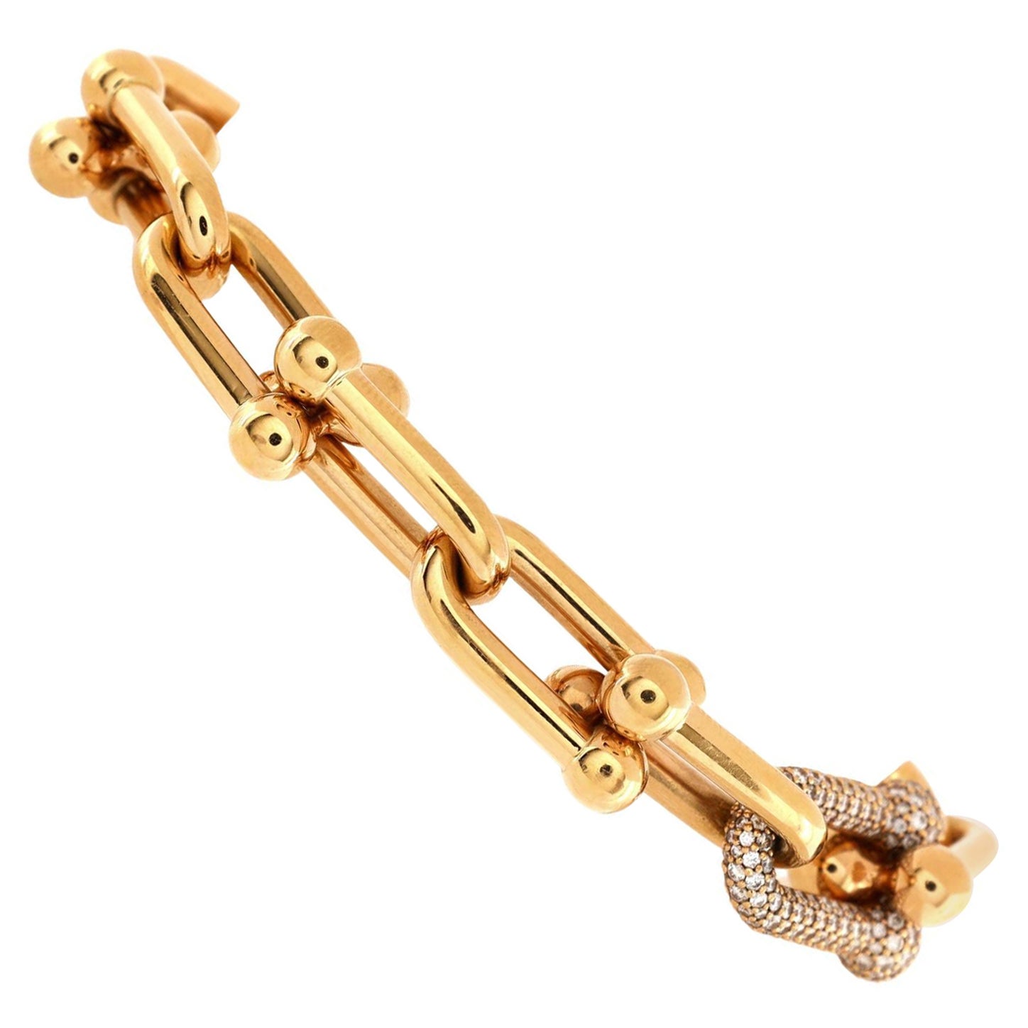 Tiffany and Co. 18 Karat Yellow Gold Hardwear Link Bracelet at 1stDibs