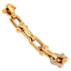 Tiffany & Co. Hardwear Link Bracelet 18k Yellow Gold with Diamonds Large