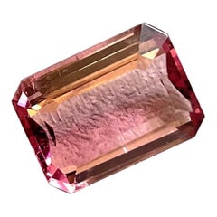 6,50 Karat rosa Turmalin achteckig facettiert geschliffener Stein natürlicher Edelstein 13 x 9 mm