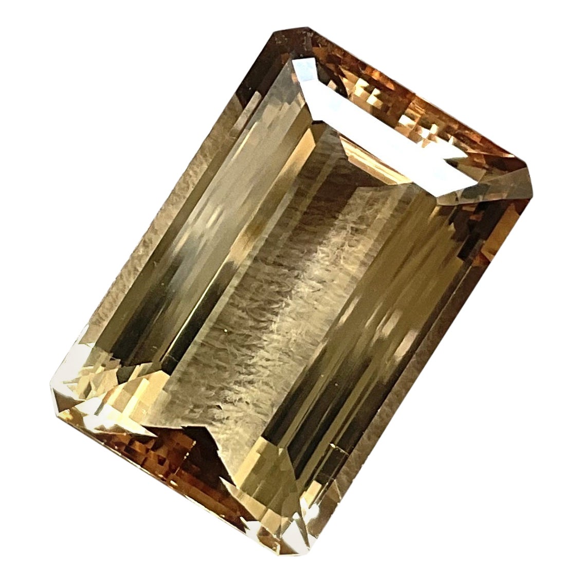 20.00 Carats Huge Champagne Tourmaline Octagonal Faceted Cut Stone Natural Gem For Sale