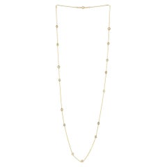 Tiffany & Co. Elsa Peretti Diamonds by the Yard 18K Gold 3.0C Diamond Necklace