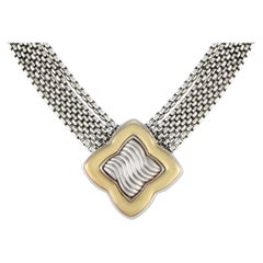 David Yurman 18Karat Yellow and Silver Quatrefoil Chain Necklace