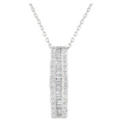 LB Exclusive 14k White Gold 0.58 Carat Diamond Necklace