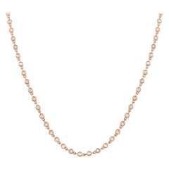 LB Exclusive 18k Rose Gold 4.26 Carat Diamond Necklace