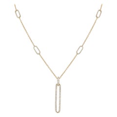 LB Exclusive 18k Yellow Gold 1.75 Carat Diamond Pendant Necklace