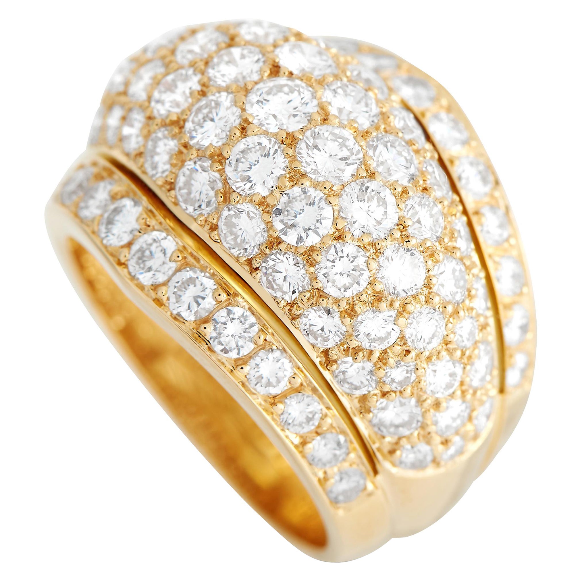 Cartier Nigeria 18k Yellow Gold 5.0ct Diamond Bombé Ring