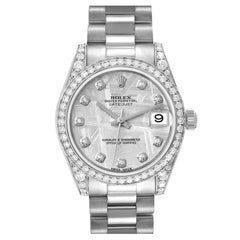 Rolex Datejust President Oro Bianco Meteorite Quadrante Diamante Donna Orologio 178159
