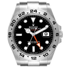 Rolex Explorer II GMT Black Dial Steel Mens Watch 226570 Box Papers