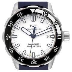 IWC Aquatimer White Dial Rubber Strap Mens Watch IW356805