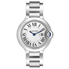 Cartier Ballon Bleu Silver Dial Quartz Steel Ladies Watch W69010Z4