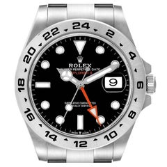 Rolex Explorer II 42 Black Dial Orange Hand Steel Watch 226570 Box Card